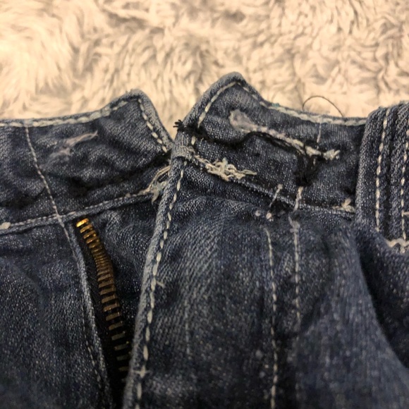 Twelve K Blue Bedazzled Embroidered Bootcut Jeans Low Rise Flap Pocket 9Jrs - Picture 6 of 16